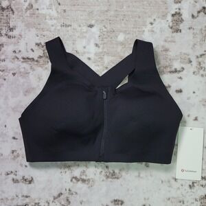 NWT Lululemon Enlite Bra 38D Black High Impact Running Sports Bra
